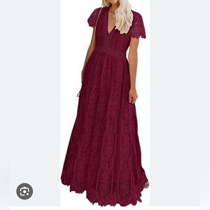Maroon maxi dress